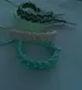 HOT sale braided shoelace bracelet glow in dark wristband handmade