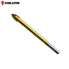 Titanium Coated Round Shank Single Carbide Tip Glass Drill Bit for Glass Ceramic Porcelain Tile Drilling