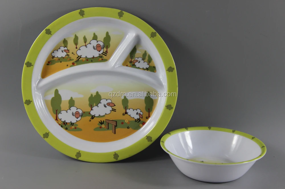 Melamine Dinner Plates And Bowls For Children