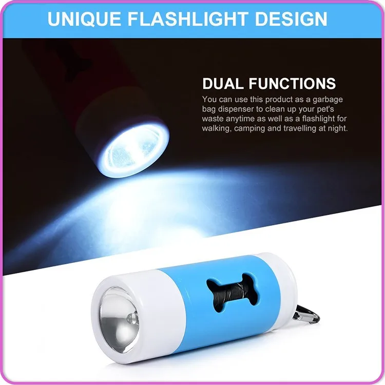 Premium Bulk Custom Led Flashlight Pp Dog Shaped Poop Bag Dispenser