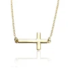 43655 large costume jewelry necklace, long chain necklace, cross pendant necklace