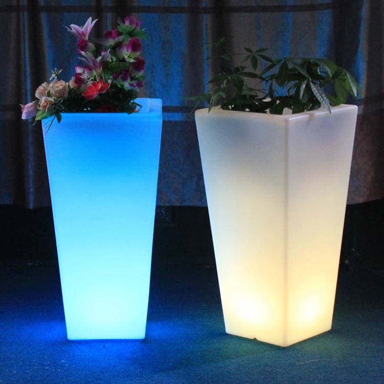 Large Plastic Multi Color Led Charging Lighting Pot Buy Led Flower