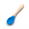 Competitive price food grade silicone bamboo baby spoons