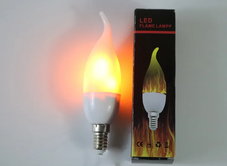 E27 llamas luz natural fuego LED flacker Bombilla Iluminación lámpara incandescente 