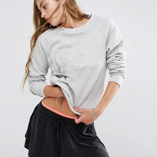 womens plain grey sweatshirt