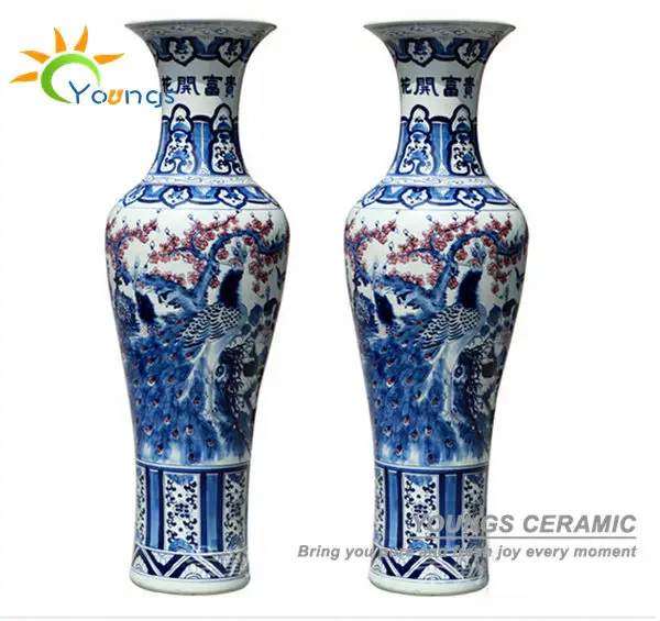 Beautiful Chinese Tall Hand Painted Ceramics Floor Vases, View ceramic