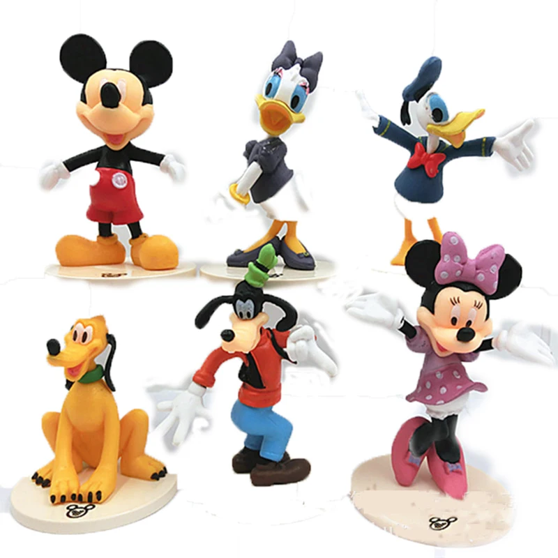 6pcs/set Mickey Minnie Donald Action Figure Toys For Child - Buy Goofy ...