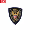 Custom design iron on embroidery patch for fire safety