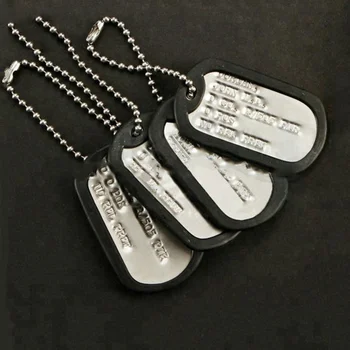 Cheap Wholesale Custom Metal Military Dog Tag With Rubber - Buy ...