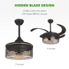 high quality 110V - 220 volt 4 acrylic blades Luxury design led ceiling fan