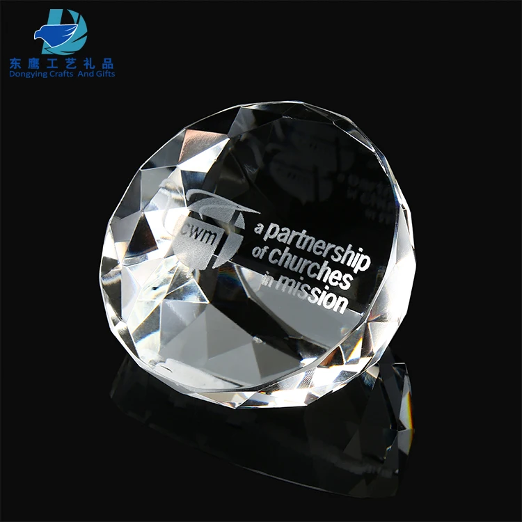 Factory Wholesale High Quality Blank Crystal Glass Diamond Paperweights