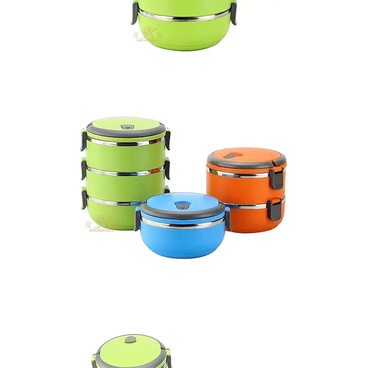 High quality food grade lunch box stainless steel lunch box with 3 compartment bento lunch box