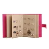 Fashion design PU leather book shape earring storage jewelry gift package box