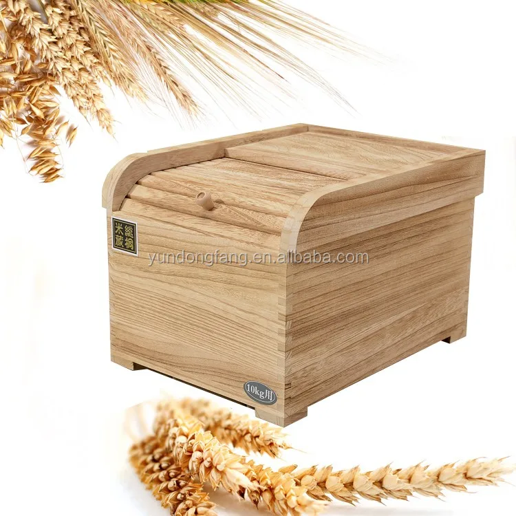 New Style Wooden Rice Box,Wooden Rice Storage Box,Rice Box Container
