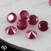 clear round dark blood synthetic ruby gems stone for jewelry making