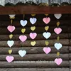 Xi'an Meilun Art & Crafts 3D Pink and Gold Heart Paper Garlands for Party Decoration