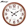 Silent Round Shape Wooden quartz Wall Clock for Home Decoration