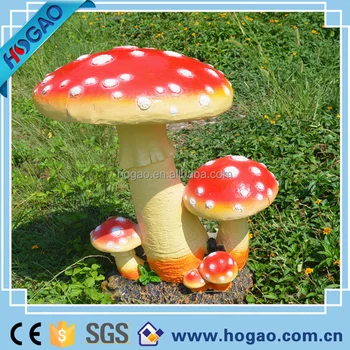 resin mushroom garden decor