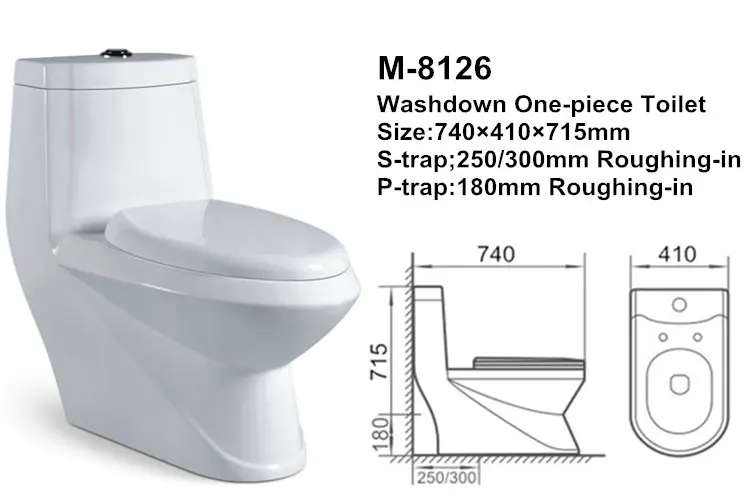 Modern bathroom prefab american standard one piece toilet