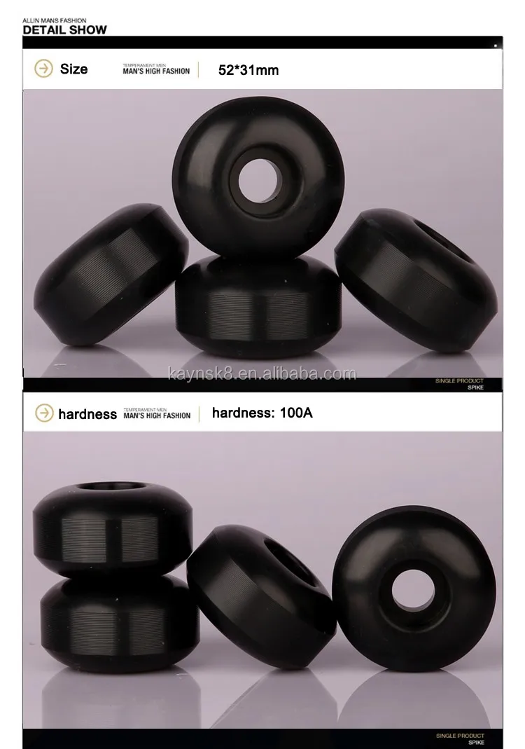 Black Skateboard Wheels 52mm 4 Pack Road Skating Wheels Buy