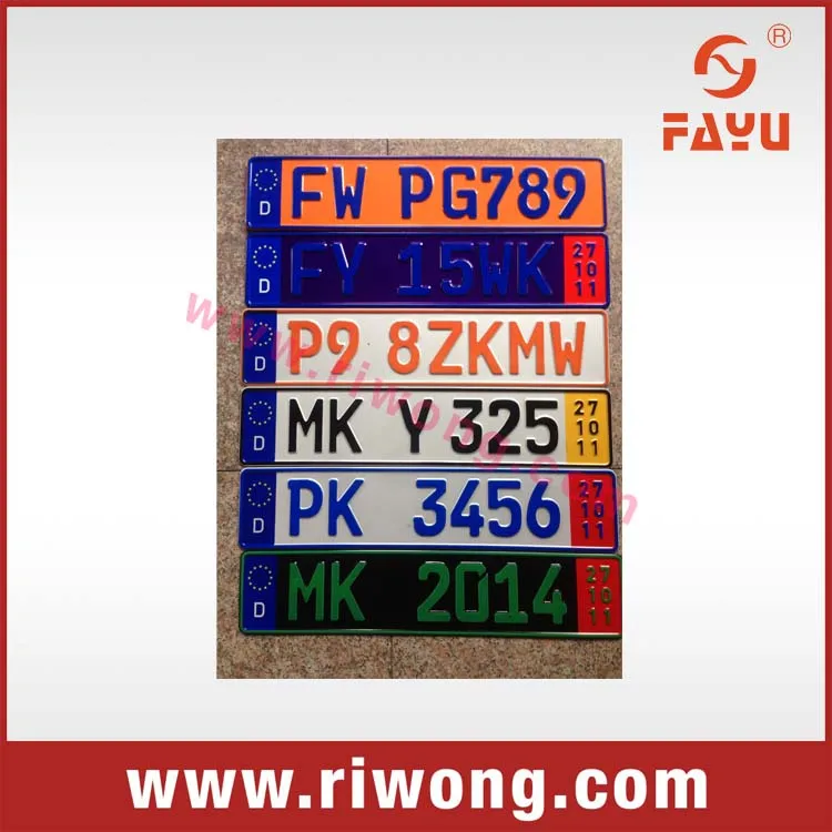 European Car Number Plates With Embossed License Numbers Buy Car Number Plates,European Car