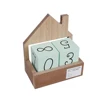 2018 office creative design craft cube mdf wooden block desktop station 365 days perpetual calendar