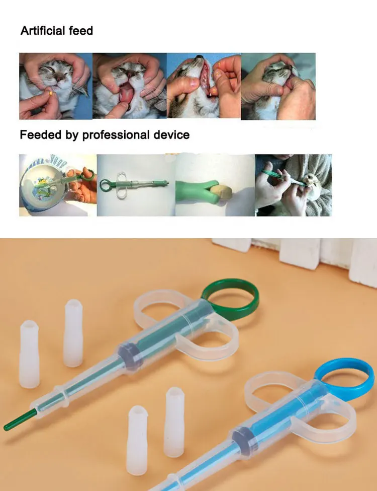Pill Gun Capsule Pusher Handy Pill Dispenser Dogs Cats Pet Pill Syringe