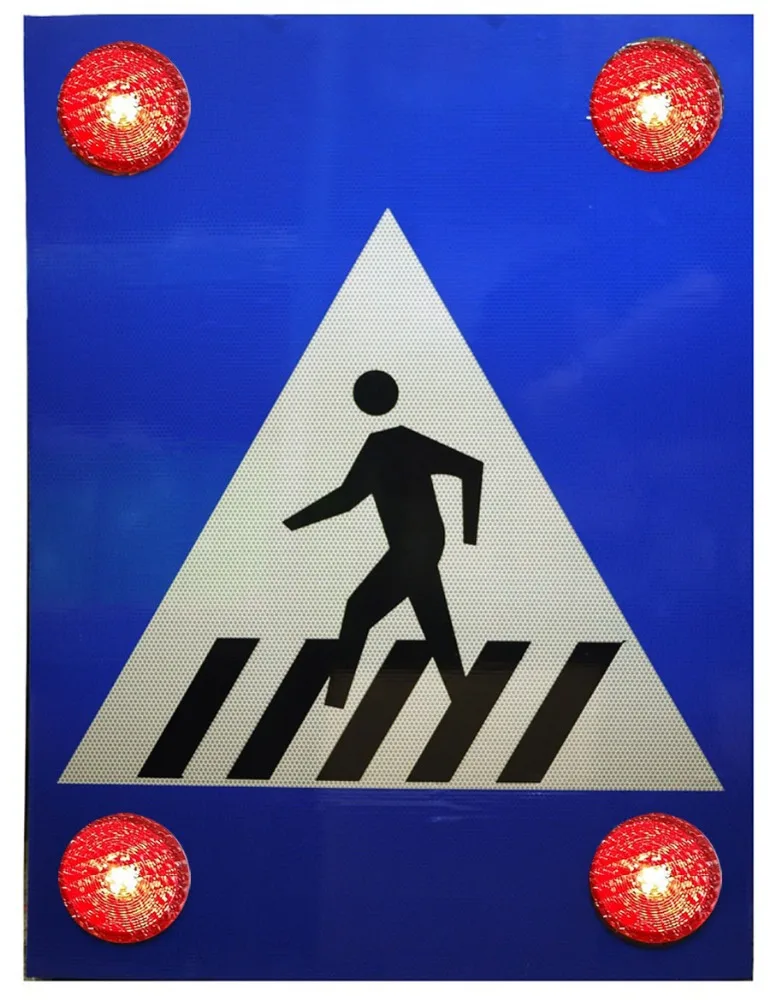 Pedestrian Barriers Lighted Pedestrian Safety Reflector Solar Led Light Buy Blinking Led Solar