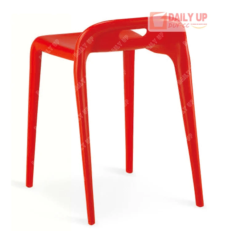 Stackable Plastic Backless Chair Modern Style Luxury French Dining Chair Durable Household Living Room Kitchen Chair