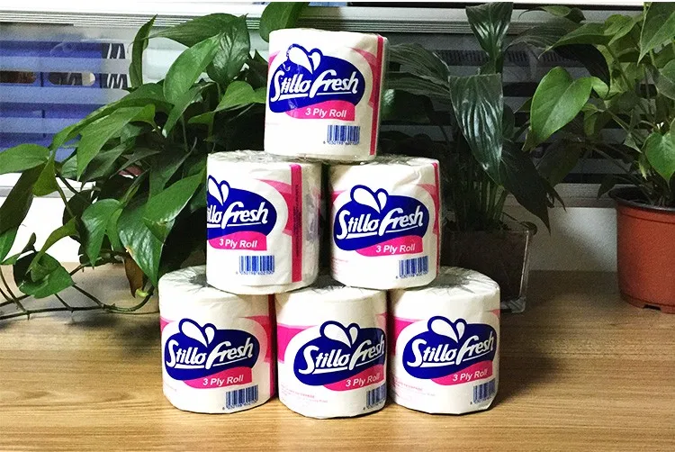 Perforated 2 Ply Recycled Toilet Paper Tissue Rolls Manufacturers Buy