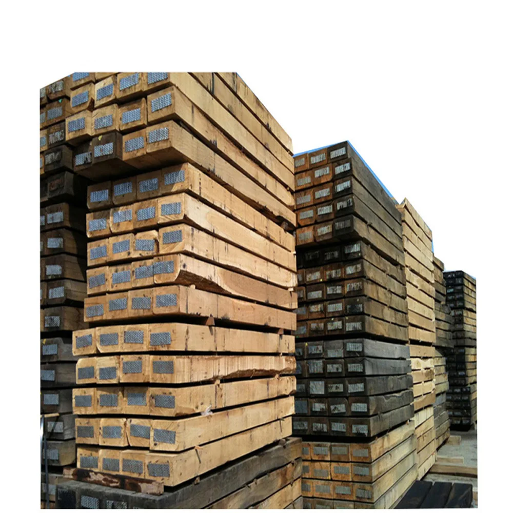 Nice Sales Hardwood Railway Wooden Sleepers Used For Railroad Excellent Quality