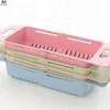Retractable Plastic Washing Vegetable Fruit Basket Drain Basket