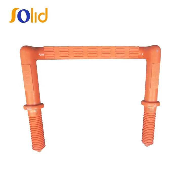 Galvanized Steel core manhole step with new PP orange Coated color