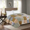 Yutong Colorful Design Soft All-Season Cotton Blend Patchwork Reversible Lightweight Bedding Quilt Bedspread