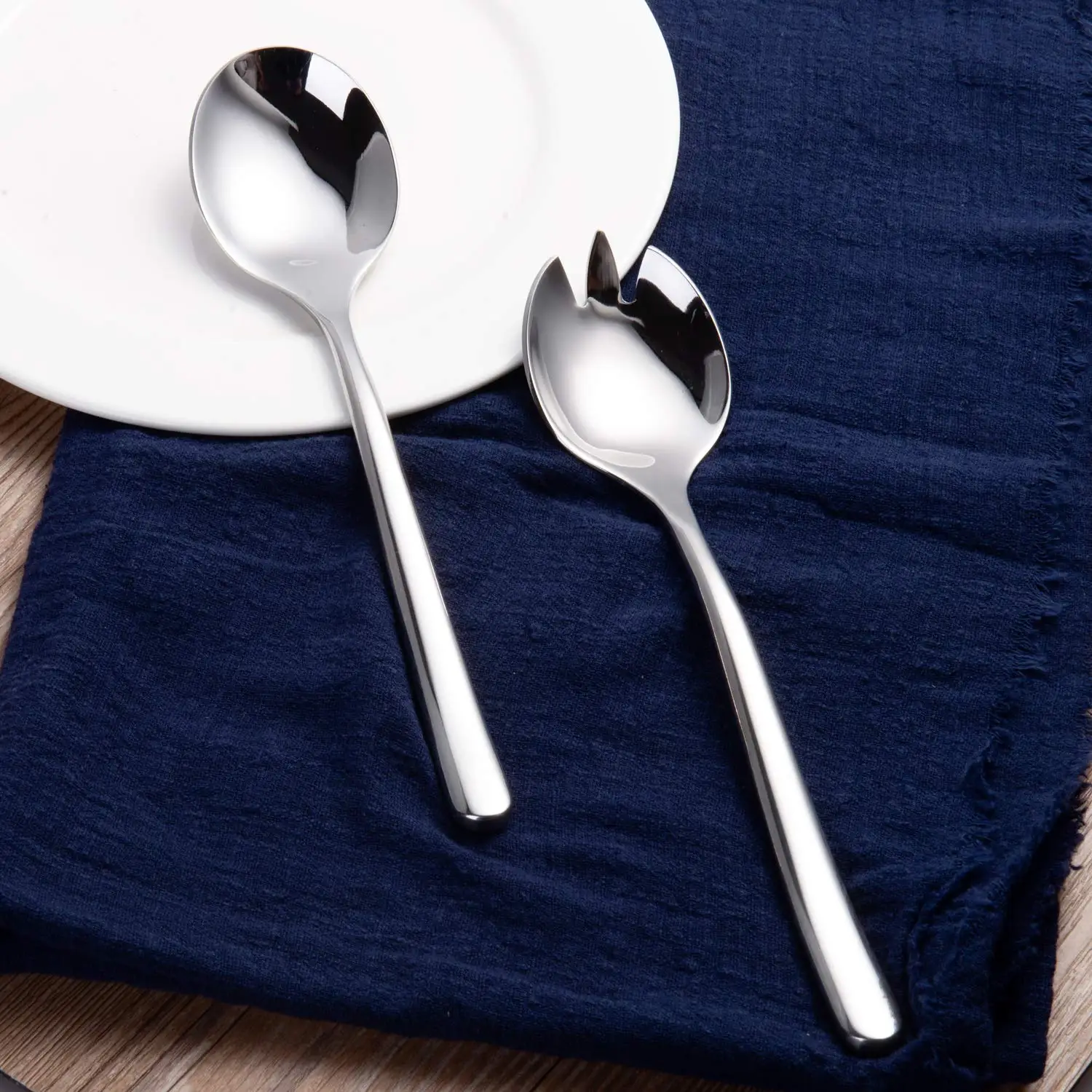 Factory Wholesale Stainless Steel Serving Spoon Forks Salad Spoon And Fork Buy Salad Serving