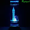 Laser Engraved Crystal LED Big Ben Block For Travel Souvenir