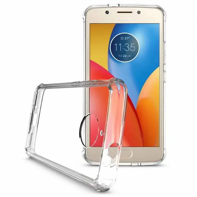Transparent shockproof hybrid knight case cover armor Slim Armor TPU+PC phone case for Motorola Moto E4