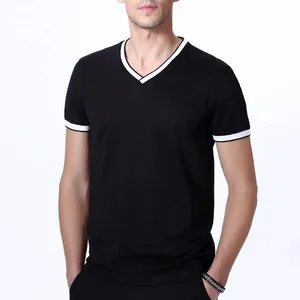 Fancy v-neck plain black dri-fit t-shirt for men Fancy v-neck plain black dri-fit t-shirt for men