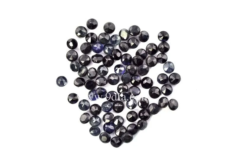 Factory Wholesale Good Price Large Stock Natural Black Sapphire Gemstones