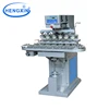 Conveyor belt pneumatic 6 color pad printing machine with cleaning system