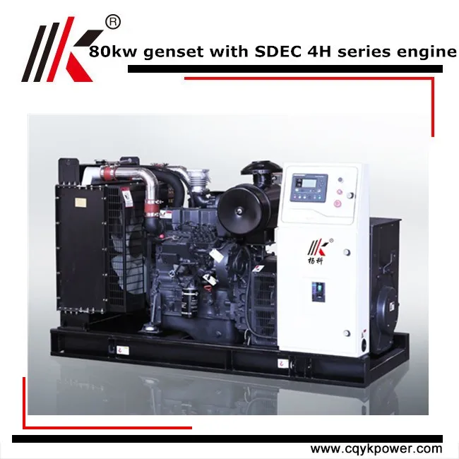 80kw Genset with SDEC SC4H160D2 Diesel Engine