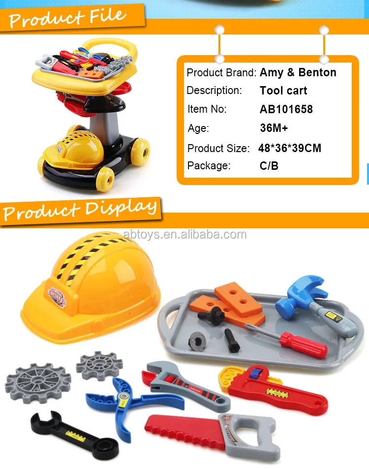 2018 Kids Plastic Pretend Play Tool Toy Work Bench Play Set For