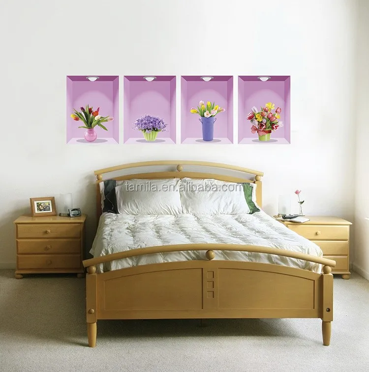 Vas Bunga Dinding Stiker 3d Floral Home Decor Kamar Tidur Ruang Tamu Dekorasi Buy Islam Stiker Dinding Dekorasi Rumah Pink Bunga Stiker Dinding