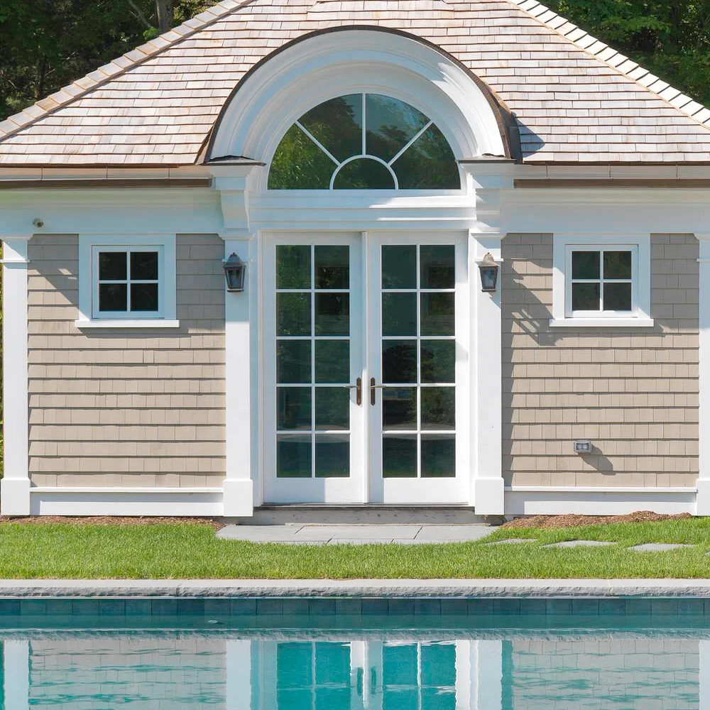 تصميم الأزياء البيضاوي الزجاج PVC بابية باب الدخول