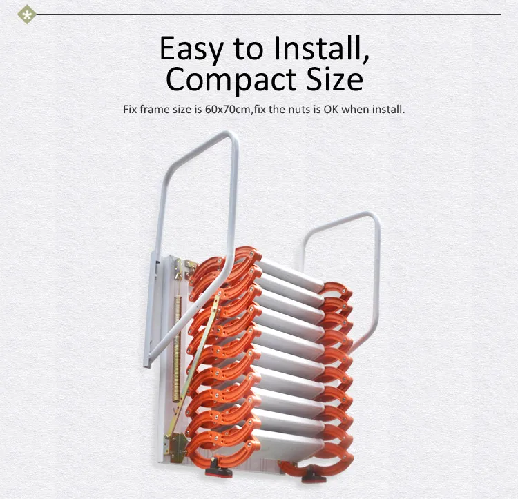 Super Quality Waterproof Wall Mounted Type Safety Flexible Folding Ladder