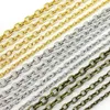 Gold plated brass chains 18k solid rolo brass chain