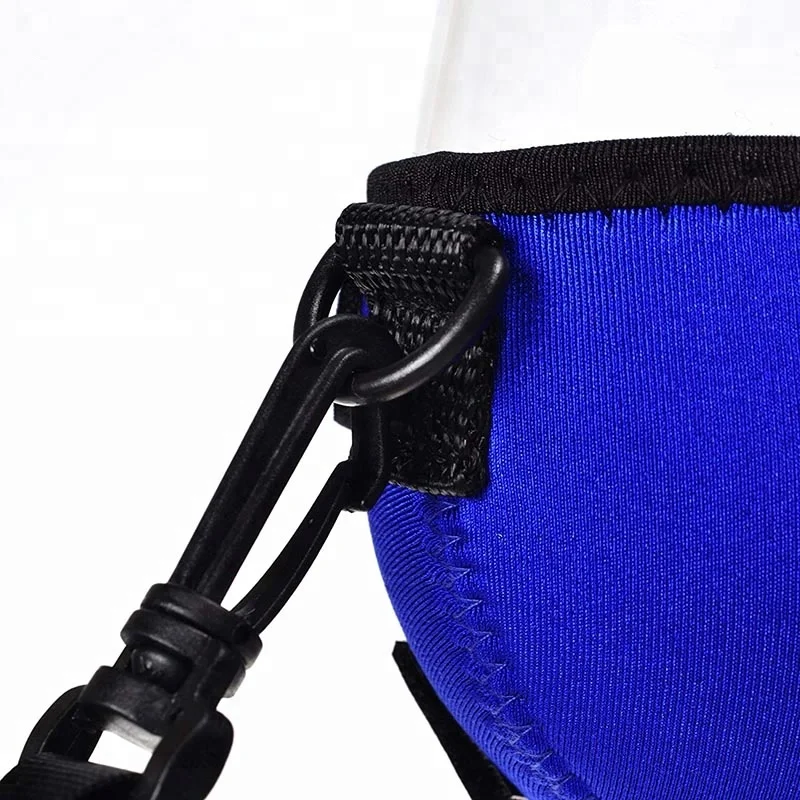 Customized Cooler Holder Neoprene Wine Glass Sleeve With Neck Strap