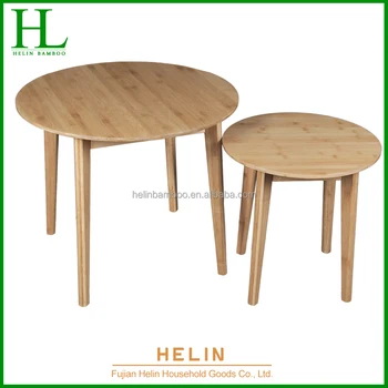 Whole Round Bamboo Coffee Table Set For Living Room Wooden Whole Round Bamboo Coffee Table Set For Living Room