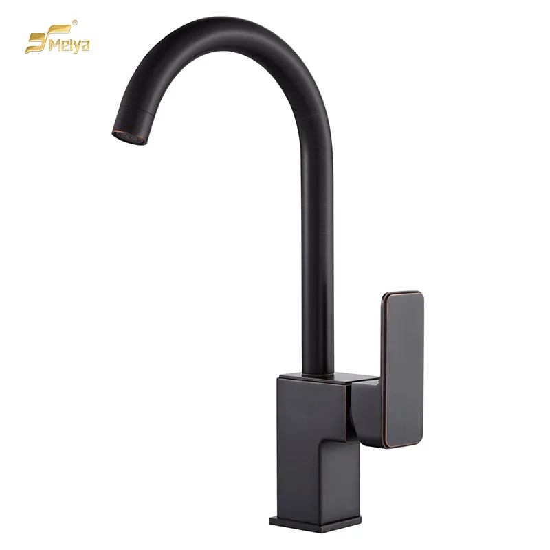 Wenzhou Meiya oil rubbed single handle Deck Mounted Hose Long Neck Straight Kitchen Faucet brass griferia