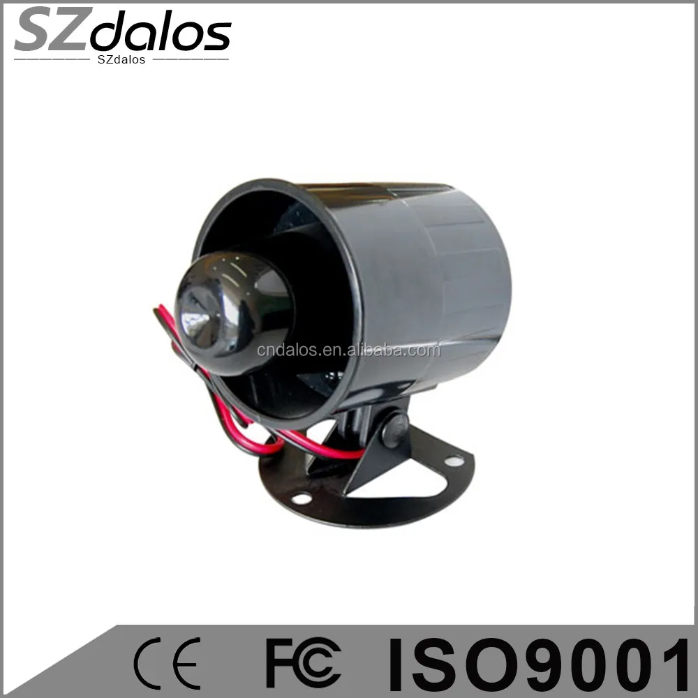 y + 12v 6 Tonos De Respaldo De Batería Sirena Para Alarma de automóvil 120db. de gatillo -